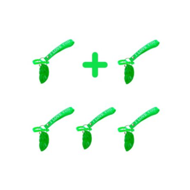 PACK  DE 12  LLAVEROS DE GUISANTES VERDES  ANTIESTRÉS