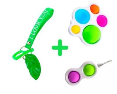 PACK DE LLAVEROS POP IT DINÁMICOS -  ANTIESTRÉS