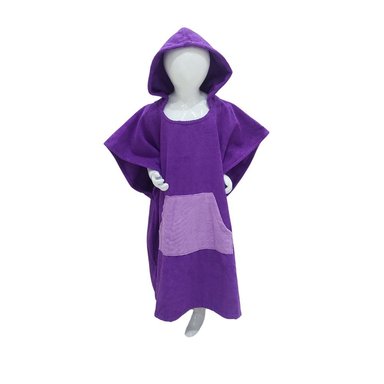 TOALLA PONCHO CAMBIADOR MORADO