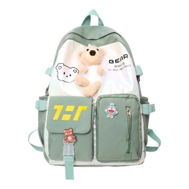 MOCHILA KAWAII OSITO VERDE