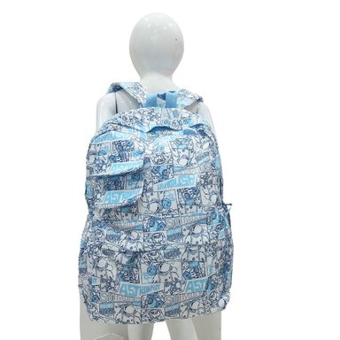 MOCHILA KAWAII COMIC BLANCO Y CELESTE