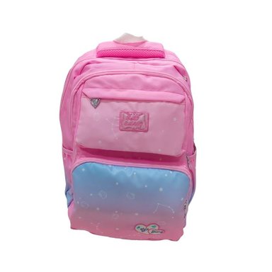 MOCHILA KAWAII GATITA BICOLOR ROSADO Y AZUL