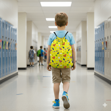 BOLSO DE ASEO ESCOLAR IMPERMEABLE SUPERMAN