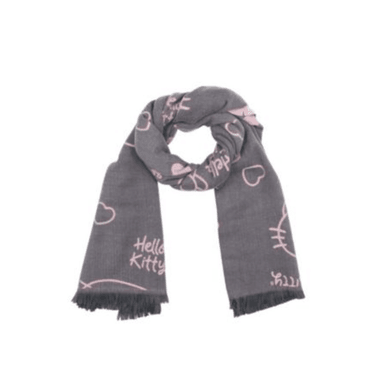 BUFANDA DE GATITA KAWAII COLOR GRIS - 2