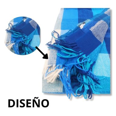 MAXI BUFANDA MUJER CELESTE