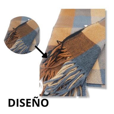 MAXI BUFANDA MUJER MARRON