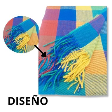 MAXI BUFANDA MUJER VERDE Y AMARILLO