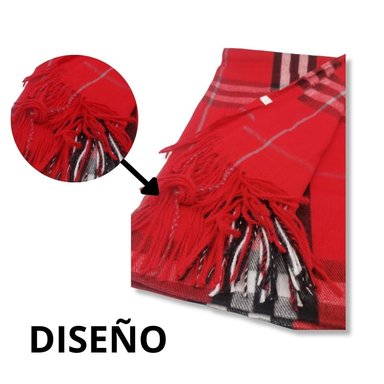 MAXI BUFANDA MUJER ROJO