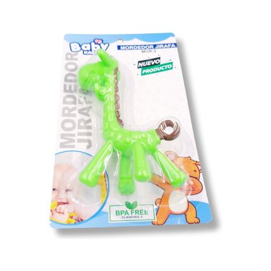 MORDEDOR JIRAFA DE SILICONA VERDE