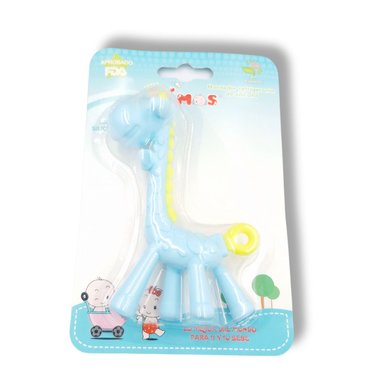 MORDEDOR JIRAFA DE SILICONA CELESTE