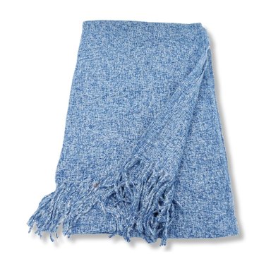 MAXI BUFANDA MUJER COLOR ENTERO AZUL