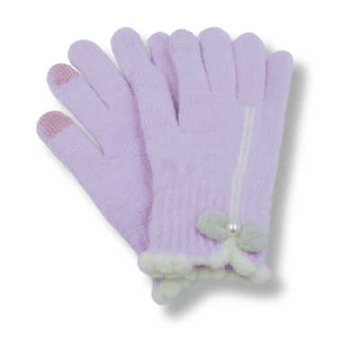 GUANTES DE LANA COLOR MORADO PARA MUJER