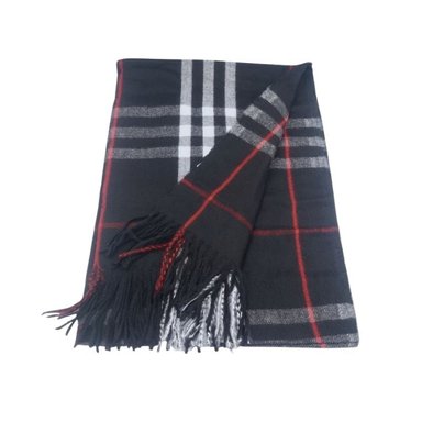 MAXI BUFANDA MUJER ROJO Y NEGRO