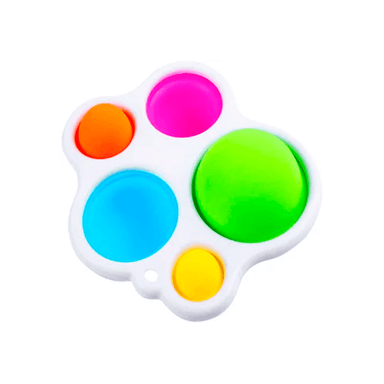 LLAVERO POP IT ANTIESTRÉS DE SILICONA - 5 HOYUELOS