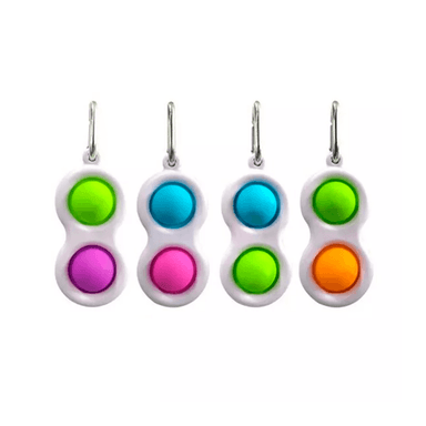 PACK DE 2 LLAVEROS POP IT ANTIESTRÉS DE SILICONA HOYUELOS - 3