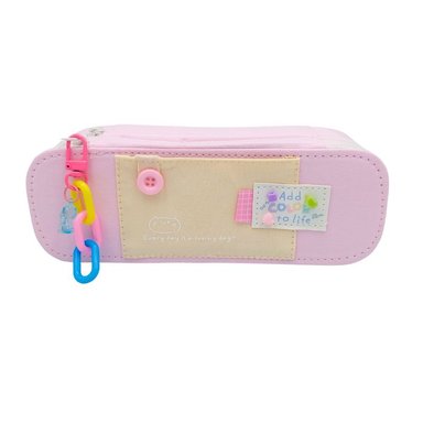 CARTUCHERA KAWAII ROSADA Y BEIGE