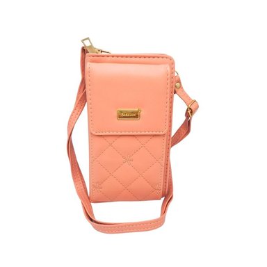 BOLSO CRUZADO ACOLCHADO PARA TELÉFONO DISEÑO FLOREADO MARRÓN CLARO