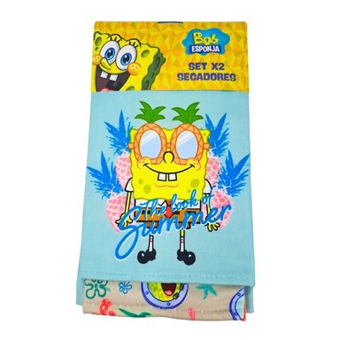 SET DE SECADORES PARA COCINA X 2 BOB ESPONJA