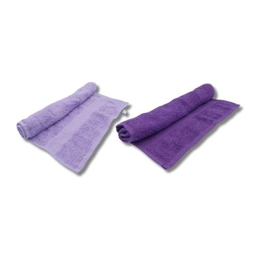 PACK DE TOALLA DE MANO X2 PURPURA Y MORADO