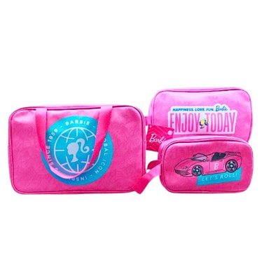SET DE 3 NECESER FUCSIA BARBIE