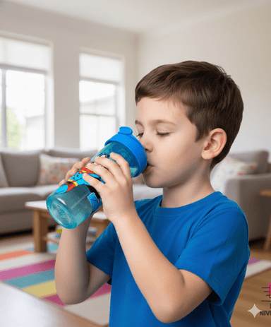 TOMATODO DE BATMAN DOBLE PICO ANTICAÍDA CON LANYARD TAPA NEGRO 650 ML