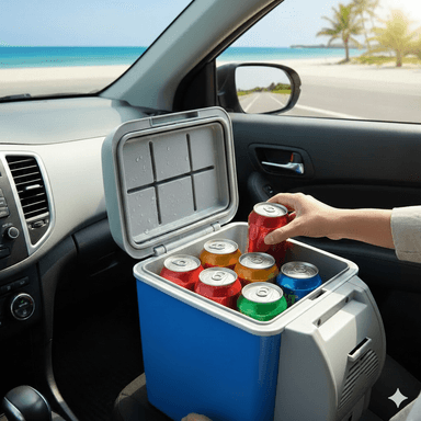 COOLER PARA AUTO 7.5 L AZUL