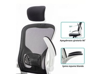SILLA DE ESCRITORIO MODELO CENTURY NEGRO - 4