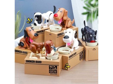 ALCANCIA PERRITO MARRON CON BLANCO - 3