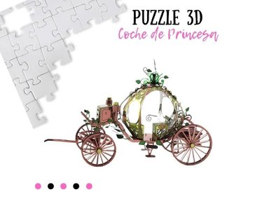 ROMPECABEZAS ARMABLE 3D CARRO PRINCESA PARA NIÑOS Y ADULTOS