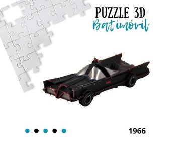 ROMPECABEZAS ARMABLE 3D BATMOVIL PARA NIÑOS Y ADULTOS