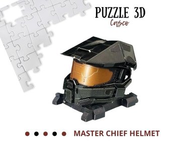 ROMPECABEZAS SHEEPBUSTER ARMABLE 3D MASTER CHIEF PARA NIÑOS Y ADULTOS
