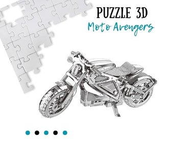 ROMPECABEZAS ARMABLE 3D MOTO AVENGERS PARA NIÑOS Y ADULTOS - 1