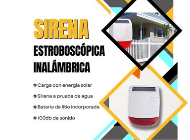 SIRENA SHEEPBUSTER ESTROBOSCOPICA INALÁMBRICA CON ENERGÍA SOLAR EXTERIOR