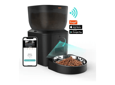 DISPENSADOR PERRO Y GATO ALIMENTO INTELIGENTE MASCOTA NEGRO 4 LT SHEEPBUSTER