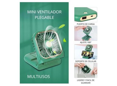 MINI VENTILADOR PORTATIL SHEEPBUSTER PERSONAL 5 EN 1 VERDE