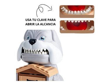 ALCANCIA DE PERRO CON CLAVE PARA BILLETES Y MONEDAS - 3