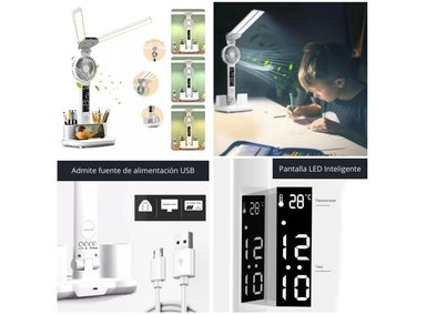 LÁMPARA DE ESCRITORIO LED INALÁMBRICA 5 EN 1