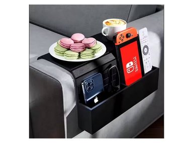 ORGANIZADOR PARA REPOSABRAZOS DE SOFÁ NEGRO