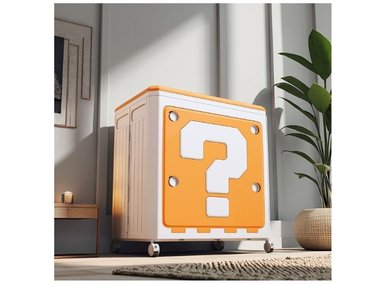 ORGANIZADOR CAJA DE JUGUETES MARIO BROSS CON RUEDAS