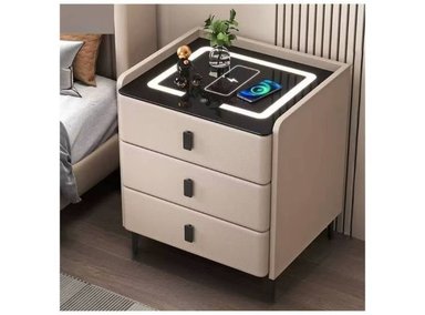 MESA DE NOCHE INTELIGENTE MULTIFUNCIONAL 5 EN 1 KHAKI