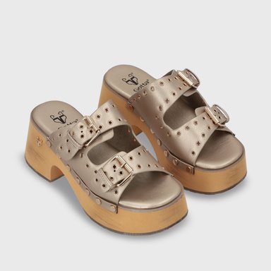 SANDALIAS MUJER GOTTA DORADO PLATAFORMA 35266 - 3