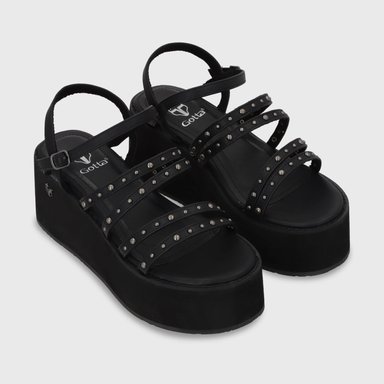 SANDALIAS MUJER GOTTA NEGRO PLATAFORMA 15629 - 3