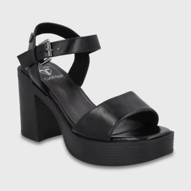 SANDALIA TACO NEGRA MUJER 65922 GOTTA - 2