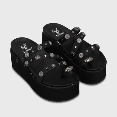 SANDALIA PLATAFORMA NEGRA MUJER 1566G GOTTA - 3