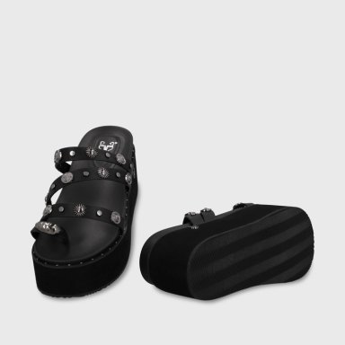 SANDALIA PLATAFORMA NEGRA MUJER 1566G GOTTA - 7