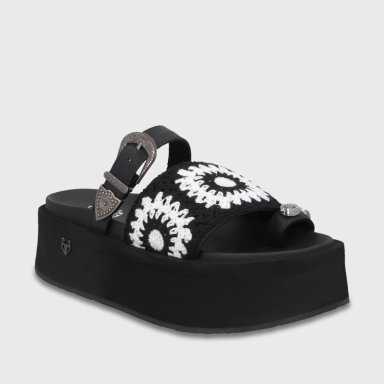 SANDALIA PLATAFORMA NEGRA MUJER 55942 GOTTA - 2