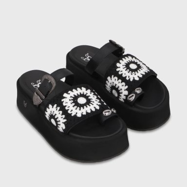 SANDALIA PLATAFORMA NEGRA MUJER 55942 GOTTA - 3