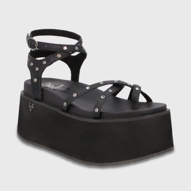 SANDALIA PLATAFORMA NEGRA MUJER 35188 GOTTA - 2