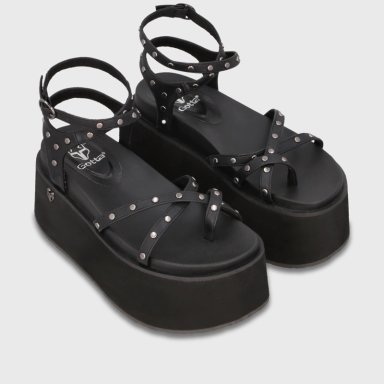 SANDALIA PLATAFORMA NEGRA MUJER 35188 GOTTA - 3