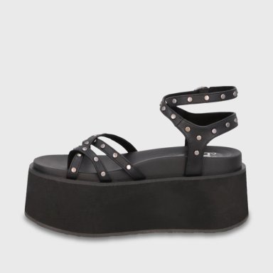 SANDALIA PLATAFORMA NEGRA MUJER 35188 GOTTA - 4